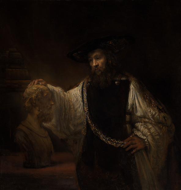Rembrandt painting Aristotle with a Bust of Homer